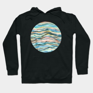 Agate Marble Watercolor Colorful Layers Hoodie